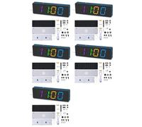 Bosiyrggrl 5X Kit de Pratique de Soudure, Kit de Réveil Numérique à 4 Chiffres avec Modes Colorés RVB, Kit de Projet de Soudure D'Horloge DIY