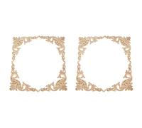 Bosiyrggrl 8 Pièces Séries Bois Sculpté Moulures Coin Onlay Applique Style Européen Classique Meubles Décor à 20X20 cm
