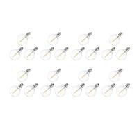 Bosiyrggrl Ampoules de Remplacement à LED 24PièCes G40, Ampoules Globe LED Incassables à Culot à Vis E12 pour Guirlandes Lumineuses Solaires Blanc Chaud