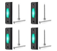 Bosiyrggrl Bouton de sonnette filaire avec lumière LED, remplacement du bouton de sonnette, interrupteur d'ouverture de porte mural 4 pièces