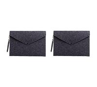 Bosiyrggrl Gris Foncé 2 Pièce Porte-Document Simple A4 Grande Capacité Mallette D'Affaires Dossiers de Fichiers Produits de Classement En Feutre Chimique