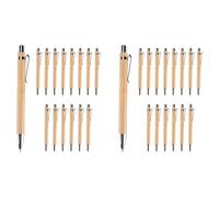 Bosiyrggrl Stylo à Bille Rétractable en Bambou 30 Pièces Encre Noire 1 mm Produits de Bureau Stylos Stylo à Bille en Bambou Stylos à Bille en Bois