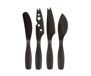 BOSKA - 307088 - Ensemble de Couteaux à Fromage - Holland, Acier Inoxydable, Noir, Mini