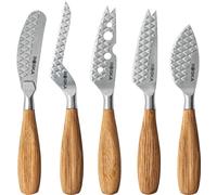 Boska Ensemble de couteaux à fromage Oslo+ S 5 pièces, Acier inoxydable, Chêne, Marron, 320375