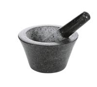 Boska Mortier Herbes/Granit solide/Lavable au lave-vaisselle/Livré dans un coffret cadeau/Noir/ ⌀ 17,5 cm