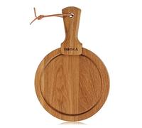 Boska Planche de Présentation Ronde Friends S/Durable/Chêne/Avec poignée de suspension/Brun / ⌀ 16 cm