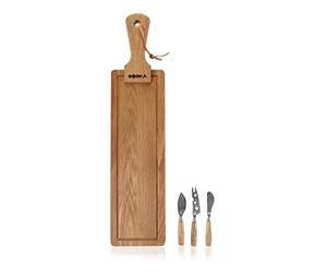 Boska Set à Fromage Friends/Plateau et couteaux de fromage/Pour chaque type de fromage/Préparer et présenter/Brun / 40 cm