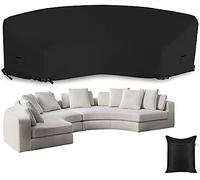 BOSKING Housses de Protection de Canapé Sectionnel Incurvé Patio 420D Oxford Imperméable Extérieur Jardin Sectionnel Courbé Housse de Meubles pour Canapé de Demi-Lune Ensemble de Canapé