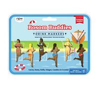 Bosom Buddies Lot de 6 marqueurs de verre - Motif fille de plage