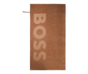 BOSS Drap de plage en velours de coton à logo sculpté - Style ZUMA Camel Beach towel 100, BEAT-ZUMA Brun chiné ONESI