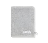 BOSS Gant de toilette en coton avec logo brodé en contraste - Style EDGE Galaxy Mitt 015, MITT-EDGE Argent ONESI