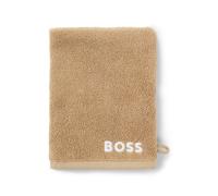 BOSS Gant de toilette en coton avec logo brodé en contraste - Style EDGE Galaxy Mitt 015, MITT-EDGE Beige ONESI