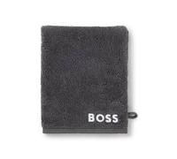 BOSS Gant de toilette en coton avec logo brodé en contraste - Style EDGE Galaxy Mitt 015, MITT-EDGE Gris sombre ONESI