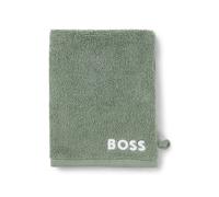 BOSS Gant de toilette en coton avec logo brodé en contraste - Style EDGE Galaxy Mitt 015, MITT-EDGE Vert ONESI