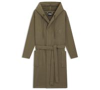 BOSS Peignoir à capuche en jersey de coton avec monogramme Double B - Style EVENING Gris Bath robe S, KIM-EVENING Kaki XL