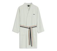BOSS Peignoir en coton avec ceinture à rayures emblématiques - Style BLINEA White Bath robe XL, KIM-BLINEA Chaux M