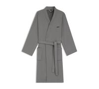 BOSS Peignoir en coton avec ceinture à rayures emblématiques - Style BLINEA White Bath robe XL, KIM-BLINEA Gris XL