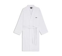 BOSS Peignoir en coton avec ceinture à rayures emblématiques - Style BLINEA White Bath robe XL, KIM-BLINEA Blanc M