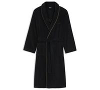BOSS Peignoir en coton avec passepoil et logo brodé - Style TIAGO PEIG M, KIM-TIAGO Noir M