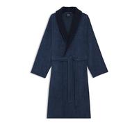 BOSS Peignoir en velours de coton à monogramme Double B - Style DOUBLEB Cypres Bath robe L, KIM-DOUBLEB Bleu foncé XL