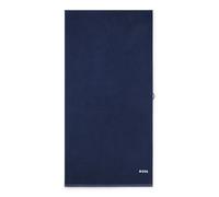 BOSS Serviette de bain en coton avec logo brodé en contraste - Style EDGE Graphit Bath towel 070, BTOW-EDGE Bleu foncé ONESI