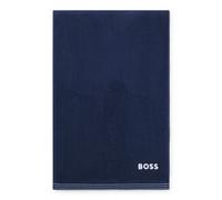 BOSS Serviette de toilette en coton avec logo brodé en contraste - Style EDGE Galaxy Guest towel 040, GUEST-EDGE Bleu foncé ONESI