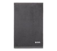 BOSS Serviette de toilette en coton avec logo brodé en contraste - Style EDGE Mineral Guest towel 040, GUEST-EDGE Gris sombre ONESI