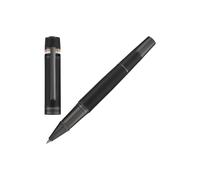 BOSS Stylo à bille avec corps texturé et anneau à rayures emblématiques - Style Ballpoint pen Core Iconic Black, 58465087 Noir pcs.