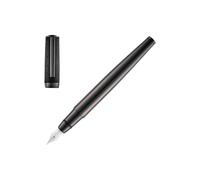 BOSS Stylo-plume à la finition canon de fusil avec capuchon en cuir texturé - Style Fountain pen Double B Saffiano Black, 58681665 Noir pcs.