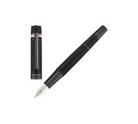BOSS Stylo-plume au corps texturé et anneau à rayures emblématiques - Style Fountain pen Core Iconic Black, 58464914 Noir pcs.
