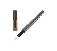 BOSS Stylo-plume avec capuchon à la finition camel - Style Fountain pen Gear Balance, 58465129 Gris sombre pcs.