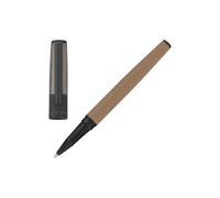 BOSS Stylo roller avec corps camel et capuchon logoté - Style Rollerball pen Gear Balance, 58465160 Gris / Beige / Noir pcs.