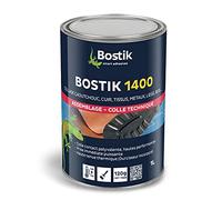 Bostik 1400 Colle Contact Liquide Multi-Usages - Bidon de 1L | Prise Immédiate Puissante - Durcisseur Incorporé - Couleur : Ambré
