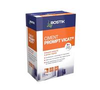 Bostik - Ciment Prompt Vicat - Mortier de Finition - Scellement, Colmatage et Réparation - Sol Et Mur- Intérieur & Extérieur- Boîte de 1Kg - Beige