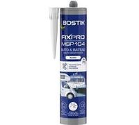 Bostik FIX&PRO MSP 104 Blanc - Mastic Colle et Joint Auto, Bateau, Camping Car - Tous matériaux - Résiste aux UV, Intempéries et à l’Eau de Mer - MS Polymère - 290ml