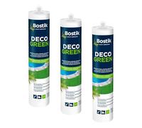 Bostik Colle Mastic Déco Green - Colle pour Gazon Synthétique Haute Durabilité - Tous Matériaux - Intérieur/Extérieur - Technologie MSP - Couleur : Vert - Fixation Discrète - Cartouche de 290 ml