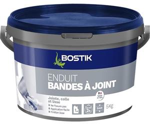 Bostik - Enduit Bandes à Joint en pâte - Jointe Lisse et Colle - Prêt à l'Emploi - Application Facile - Blanc - Pot de 5 kg