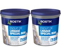 Bostik Enduit de Lissage en Pâte, Prêt à l'Emploi, Application Facile, Usage Intérieur, Pot de 1.5kg, Blanc (Lot de 2)