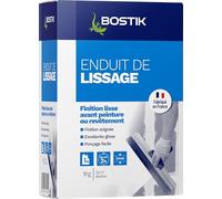 Bostik Enduit de Lissage Poudre, Lisse et Masque jusqu'à 2mm, Facile à Poncer, Tous Supports, Usage Intérieur, Blanc, Carton de 1 kg