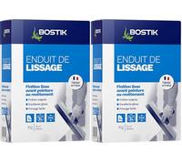 Bostik Enduit de Lissage Poudre, Lisse et Masque jusqu'à 2mm, Facile à Poncer, Tous Supports, Usage Intérieur, Blanc, Carton de 1 kg (Lot de 2)