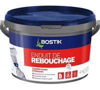 Bostik Enduit de Rebouchage en Pâte Prêt à l’Emploi - Seau de 4 kg | Rebouchage et Égalisation de Trous et Fissures Jusqu’à 1 cm - Blanc