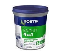 BOSTIK Enduit Mural 4 en 1 Pâte - Pot de 1.5kg | Rebouche - Egalise - Lisse - Colle - Intérieur/Extérieur - Couleur : Blanc