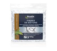 Bostik - Fibres de Bétons Synthètiques pour Mortiers et Bétons - Réduction du Retrait et Des Risques de Fissuration - Amélioration Résistance au Gel - Sac de 150g