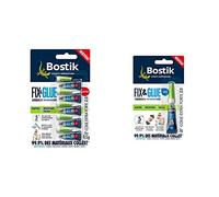 Bostik Fix & Glue - Colle Extra Forte 2.0 - Liquide en 5 Tubes de 0,5 g & Gel en 1 Tube de 3 g - Prise Instantanée en 5 Secondes