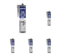 Bostik FIX&PRO MSP 116 - Couleur Effet Métal - Mastic Colle et Joint Métal/Inox - Idéal Pour Cuisine, Vérandas, Portes ... - Intérieur/Extérieur - Tous Matériaux - MS Polymère - 290 ml (Lot de 5)