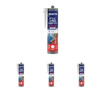 Bostik FIX&PRO MSP 117 Conditions Extrêmes Blanc - Mastic Colle et Joint - Collage Même Sous la Pluie - Très Résistant - Intérieur/Extérieur - MS Polymère - 290 ml (Lot de 4)