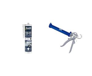Bostik FIXPRO - Mastic Auto et Bateau MSP 104 - Colle et Joint & Alyco 198805 Pistolet renforcé de 225 mm pour tubes de silicone et mastic