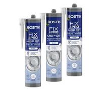 Bostik FIXPRO - Mastic Colle Polystyrène et Toutes Moulures MSP 121 - Intérieur/Extérieur - Tous Supports - Mastic Hybride Polymère - Couleur : Blanc - 1 Cartouche 290 ml (Lot de 3)