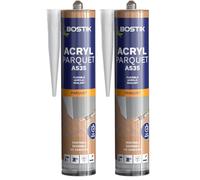 Bostik Joint Acryl Parquet et Sols Stratifié - Mastic Etanchéité Acrylique, Joints de Finition - Compatible Tous Vernis - Sans Solvant - Couleur : Hêtre Clair, Cartouche 300 ml (Lot de 2)