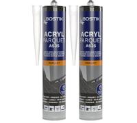 Bostik Joint Acryl Parquet - Wengé - Mastic Colle Acrylique Spécial Parquet - Finition Pour Parquet et Sols Stratifiés - Séchage rapide - Ponçable & Compatible Tous Vernis - 300 ml